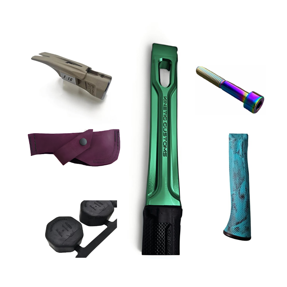 Nuevo modelo Kinetic Customs versión 2.0 de aluminio Raptor Hammer Builder: haz clic en "Construir ahora"