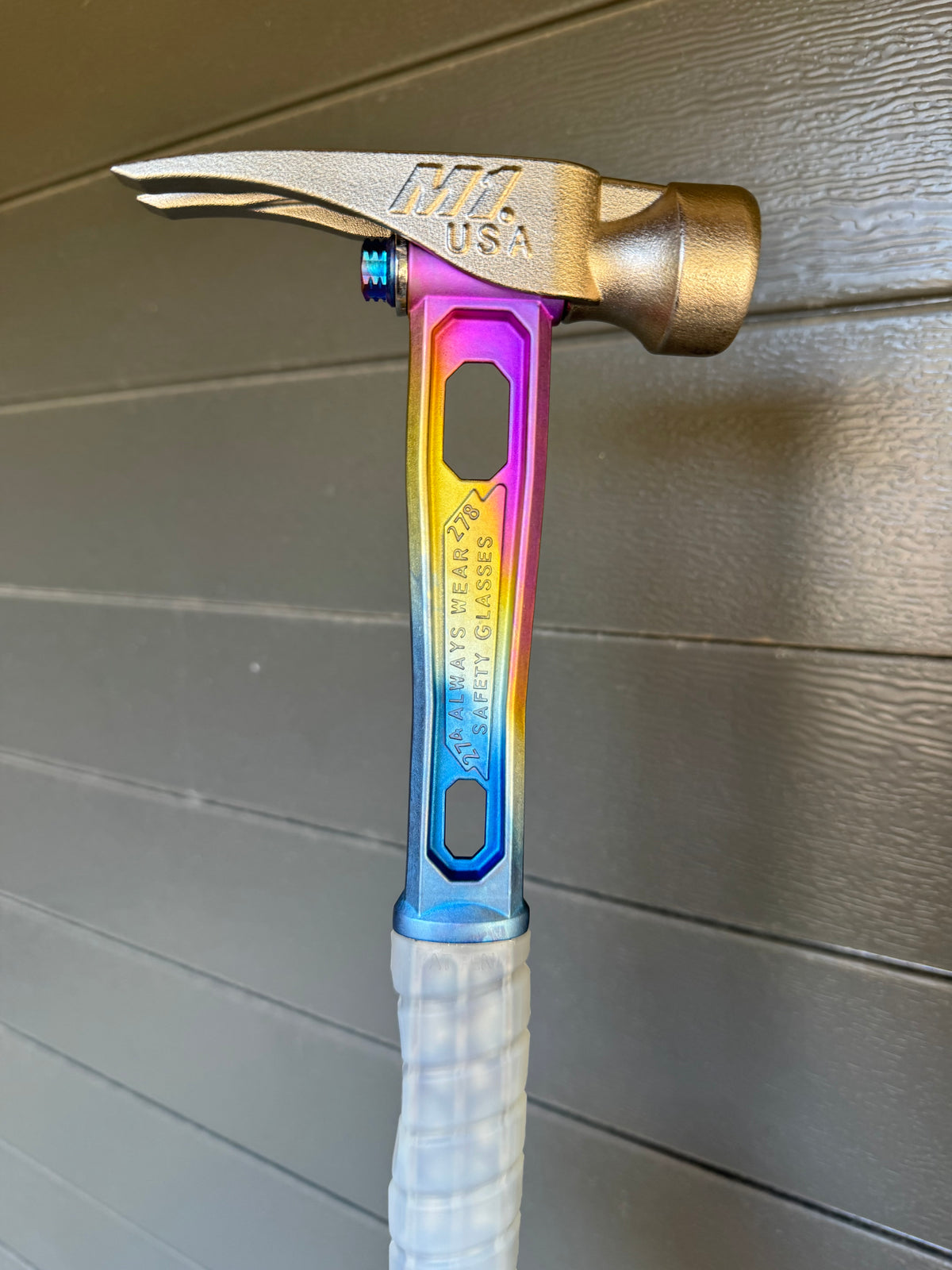 Martinez M1 zinc plated head, m4 anodized rainbow handle Special Edition 1 of 1