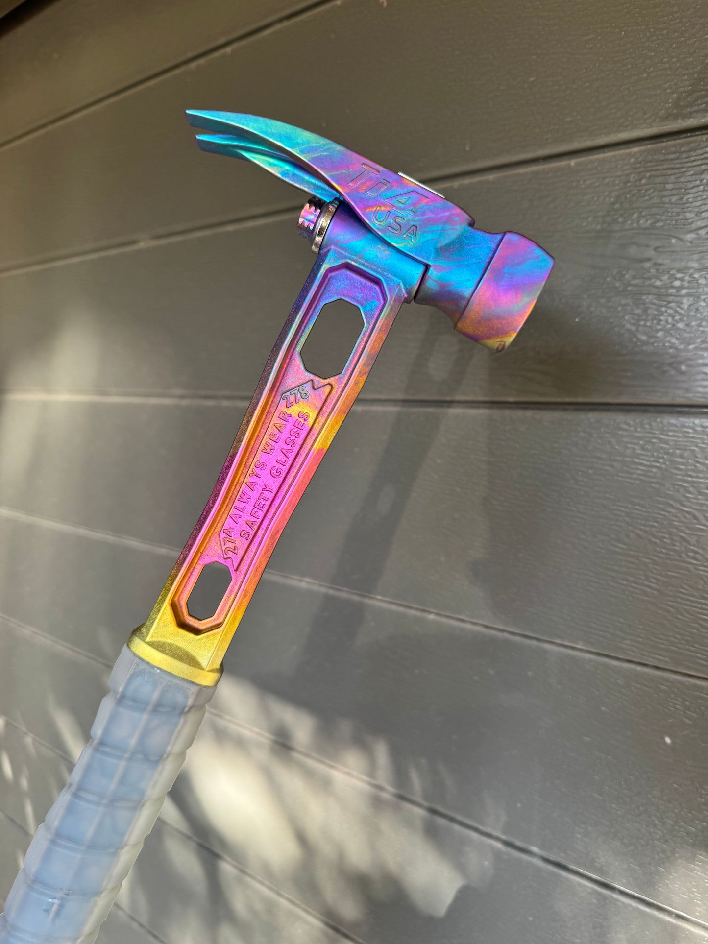 Martinez M4 - Rainbow with blue and green Ti4 titanium head