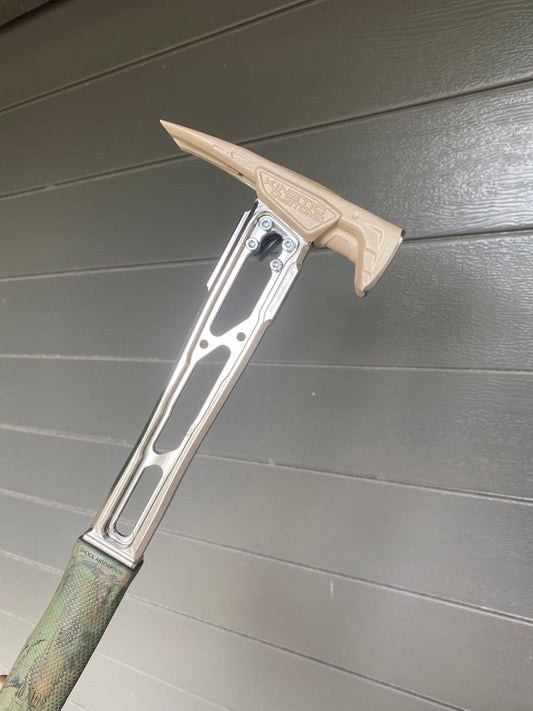 15oz Smooth Sand Head, 16” Raw Titanium Handle and Camo Grip