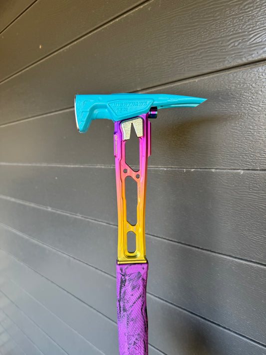 Ombre-Blue-Purple! 15 oz Smooth Blue Head, 16" Ombre Titanium Handle and Purple Grip