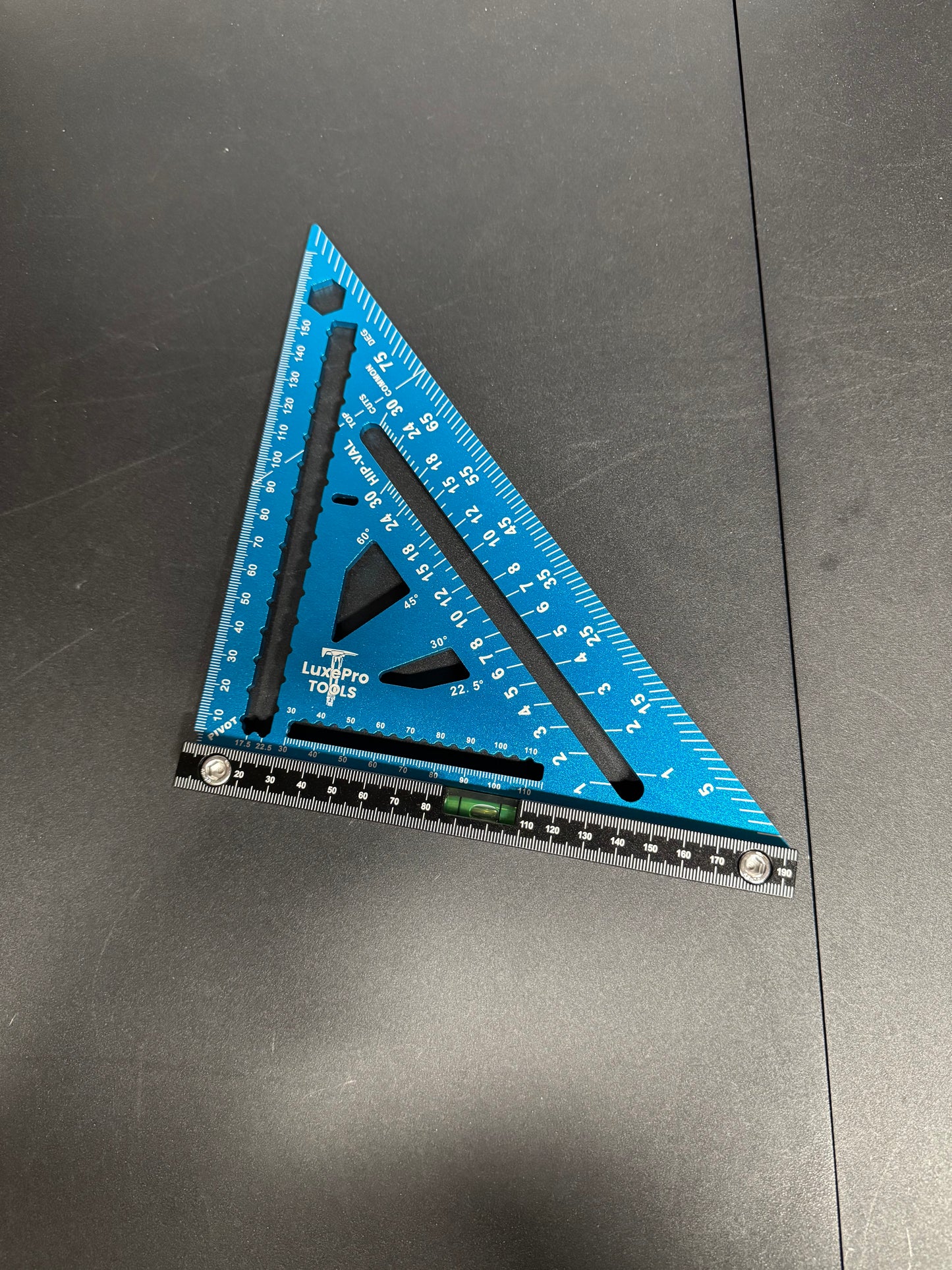 190mm TheLuxe Square - Blue with Black Base
