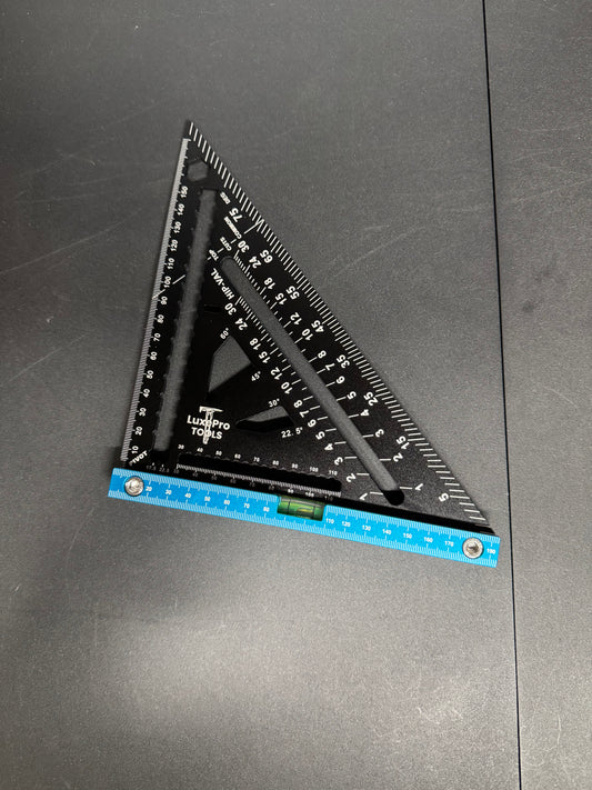 190mm TheLuxe Square - Black with Blue Base